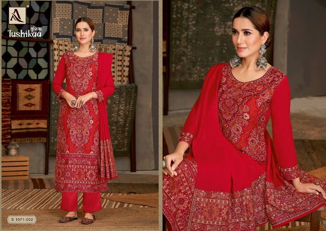 Alok Tushikaa 2 Fancy Casual Wear Pure Pashmina Printed Dress Material Collection 